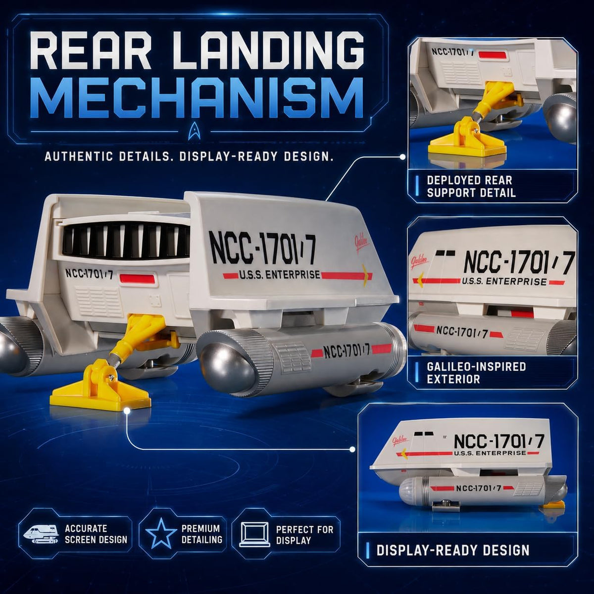 TUBBZ Star Trek Galileo Shuttlecraft, Includes Exclusive Sulu Duck, 23.5cm
