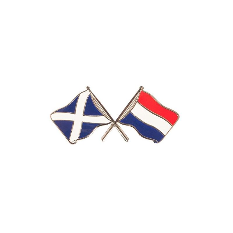 Scotland Saltire & Holland Flag Friendship Badge