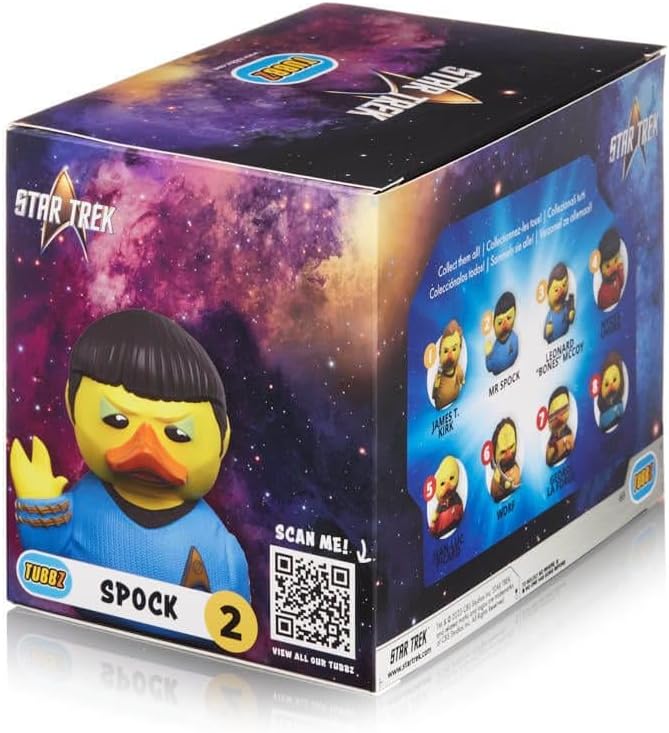 TUBBZ: Star Trek - Spock Vulcan Officer Rubber Duck Collectable Toy 9 cm
