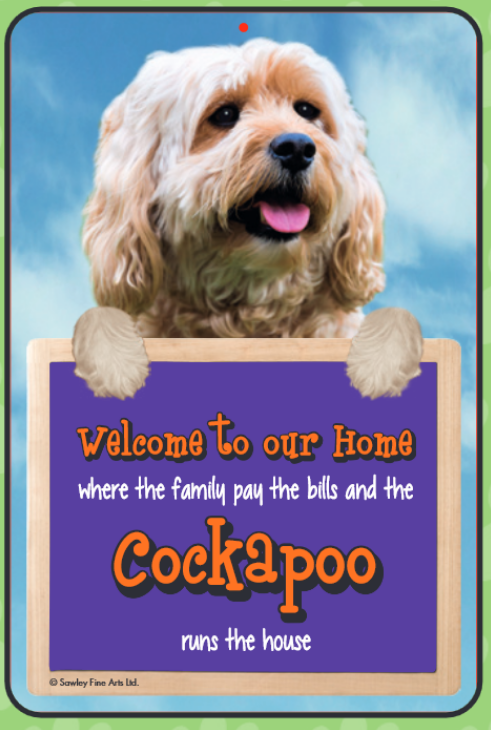 Cockapoo Welcome Hang-up