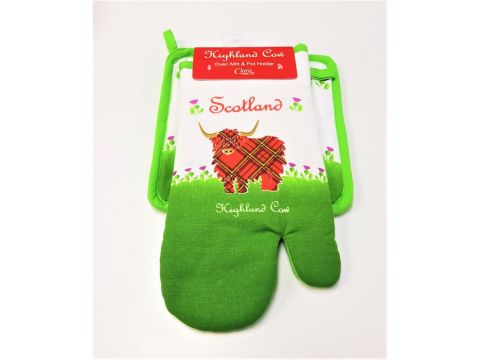 Scottish Weave Oven Mit & Pot Holder