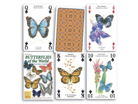 Heritage Playing Cards Butterflies of the World Playing Cards