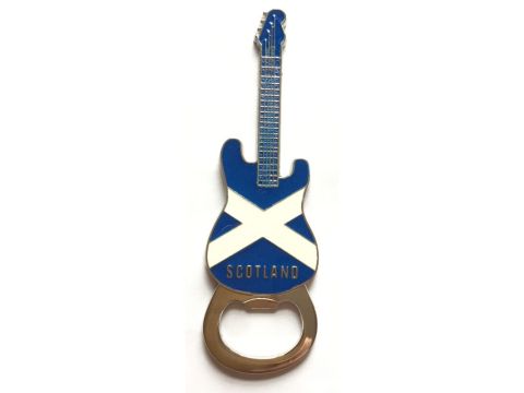 Scottish Fridge Magnet Guitar Saltire Bottle Opener
