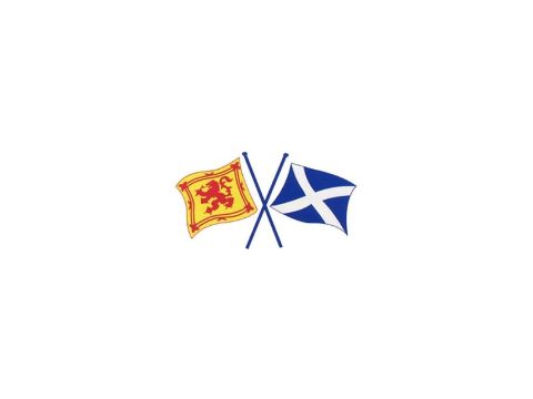 Cross Flag Car Sticker saltire lion Ranpant