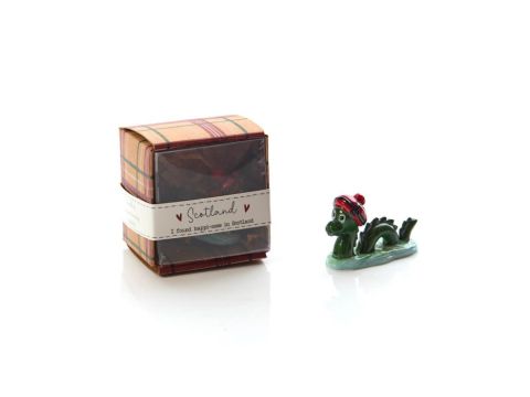 NESSIE RESIN KEEPSAKE ORNAMENT WITH TARTAN GIFT BOX 