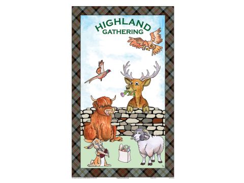 Highland Gathering Tea Towel