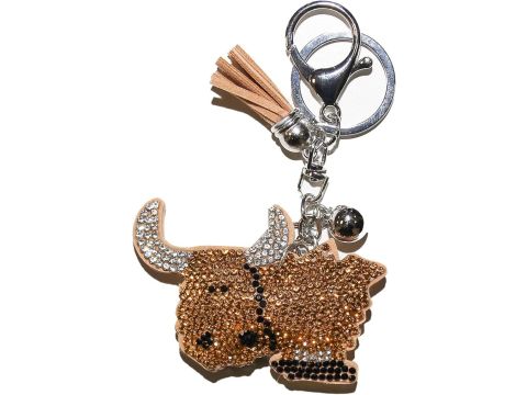Highland Cow Diamante Keyring