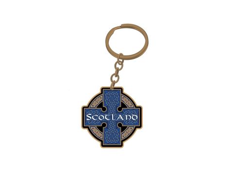 Scotland Celtic Cross Keyring