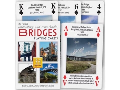 Famous Bridges Deck of 52 Playing Cards + Jokers