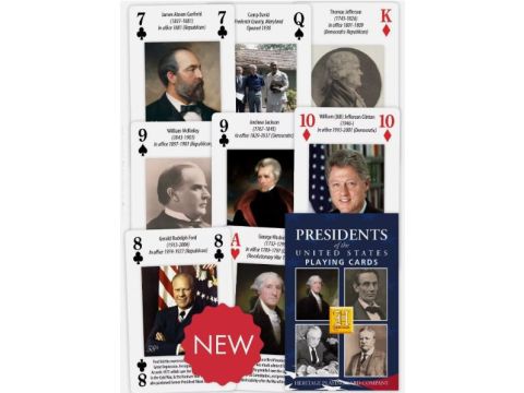 Presidents of the United States set of 52 playing cards (+ jokers)