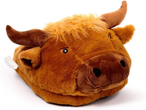Highland Coo Giant Single Slipper Foot Warmer - House Slipper Sliders
