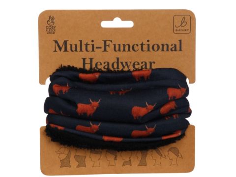 Multi-functional Headwear - Hardy Highland Cow
