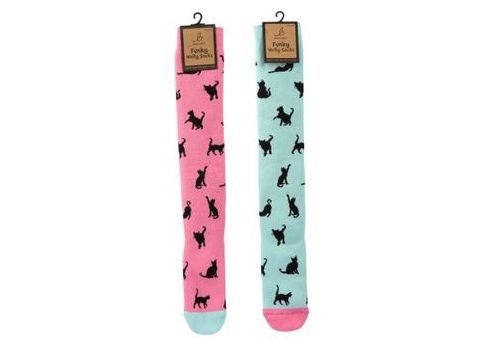 Funky Welly Socks - Cat Silhouette (1 SUPPLIED)