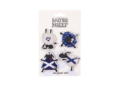 4 Pack of Scottish Saltire Sheep Magnets