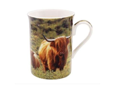 Fine China Highland Cow Mug