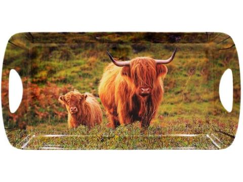 Highland Cow & Calf Medium Serving Tray