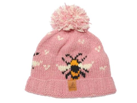 Bees Wool Knit Bobble Hat