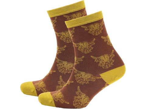 Heilan Coo Ladies Bamboo Ankle Socks - Rust