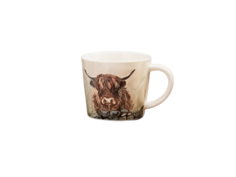 DOUGAL HIGHLAND COW MUG STONEWARE