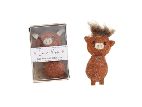 TINY WORLD HIGHLAND COW BOXED KEEPSAKE