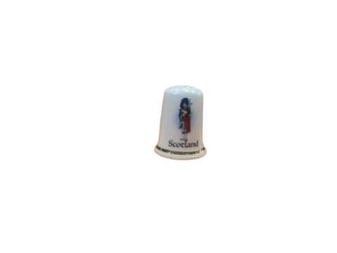 Scottish Piper China Thimble