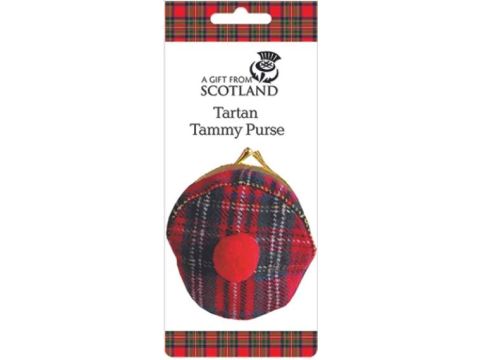 Scottish Royal Stewart Tartan Tammy Hat Coin Purse - Souvenir Made in Scotland