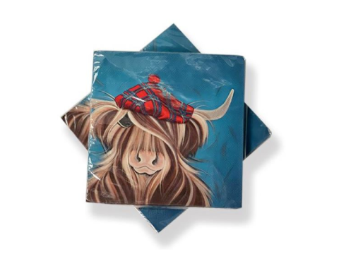 Hamish McCoo Highland Cow Paper Napkins 