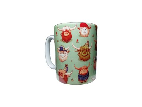 Highland Cow mug - Green