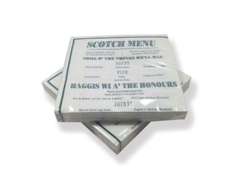 Scottish Napkins- Scottish Menu (1 PACK)