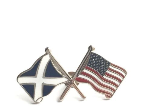 USA-Saltire Friendship Flag Pin Badge