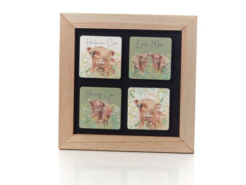 HIGHLAND COW FLORAL MAGNET 4 ASSTD (1 SUPPLIED)