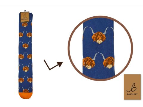 Funky Welly Sock - NEW Highland Cow