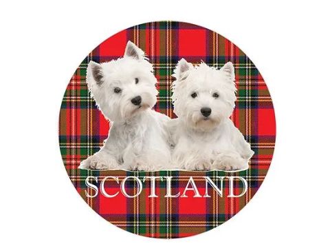 Westie Glass Magnet