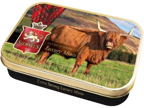 Stewart's - Highland Cow Tin Filled with Luxury Mints (40g)