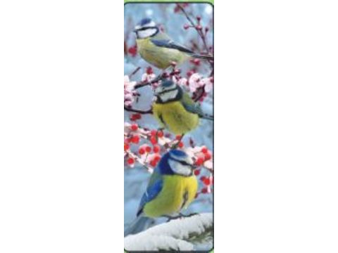 Blue Tits Lenticular Bookmark Ruler