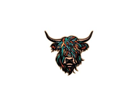 Heilan Coo Enamel Magnet - Multi Coloured