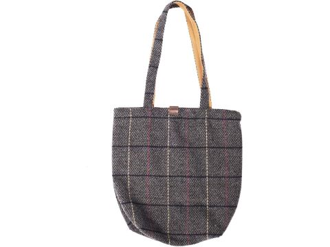 Tweed Shopping Bag - Slate colour