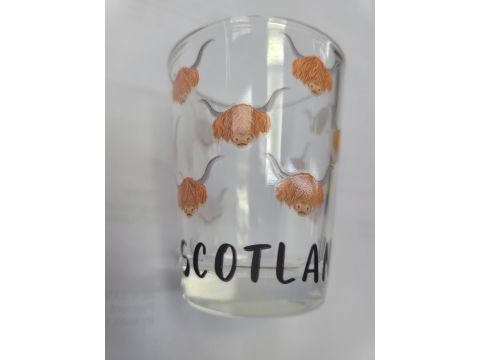  Scottish Highland Cow shot glass Souvenir
