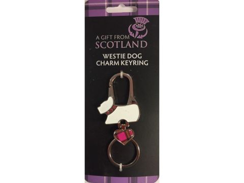 Westie Dog Charm Keyring