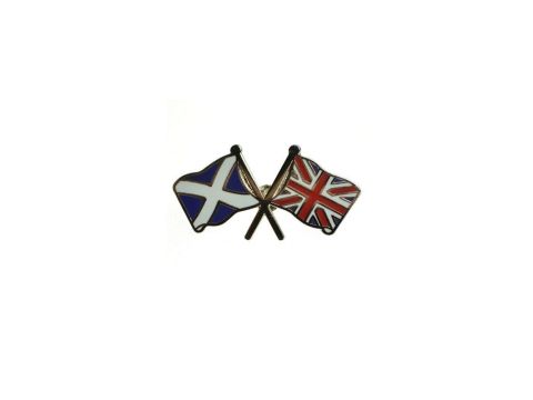 Union Jack-Saltire Friendship Flag Pin Badge - British-Scotland-St Andrews