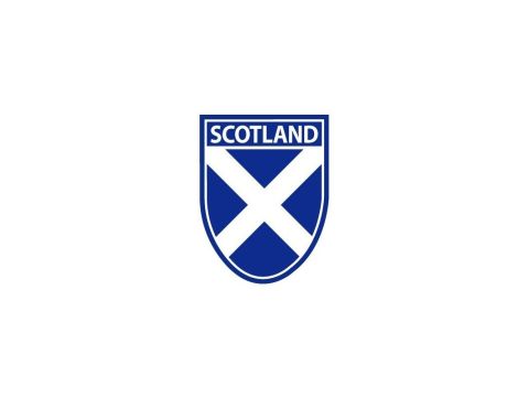 Scotland Saltire Shield Sticker