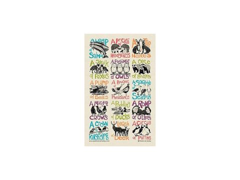 Collective noun tea towel by Perkins and Morley