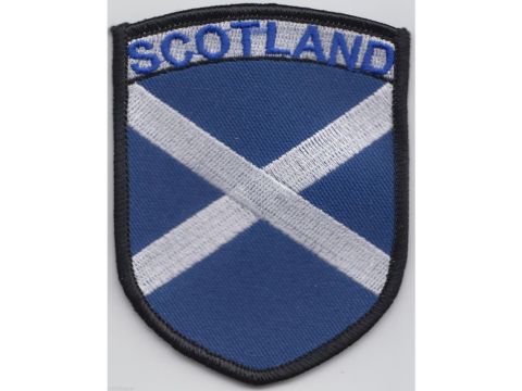Scottish Saltire Flag Embroidered Patch