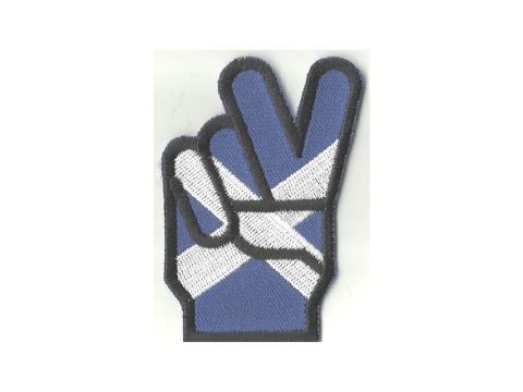 Scottish Saltire Victory Sign Patch