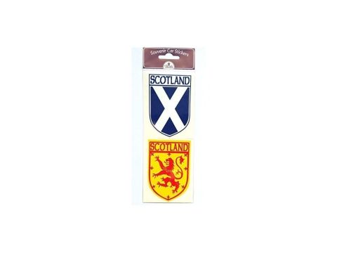 Scottish Car Sticker Twin Pack Saltire and Lion Rampant Exterior