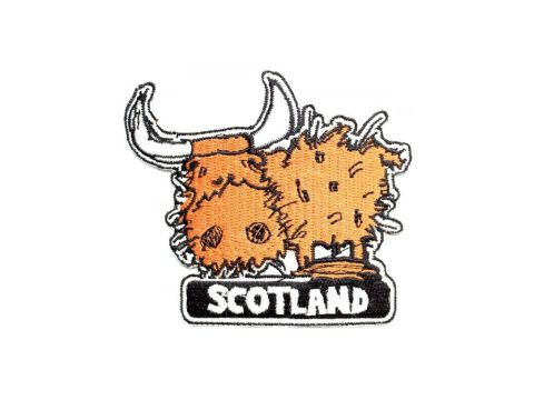 Highland Cow Patch iron on or sew on