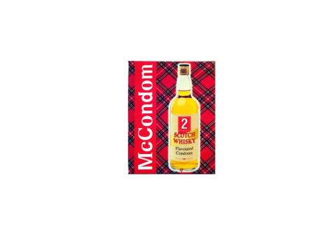McCONDOM PACK OF 2 WHISKY FLAVOURED SCOTTISH CONDOMS