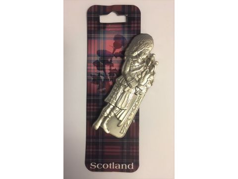 Scottish Piper Metal Magnet