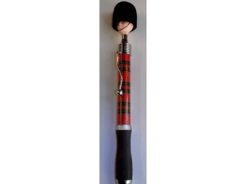 Scotland pen soldier head - tartan ball point - no quibble guarantee - dispatched free same day