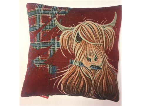 Highland cow cushion